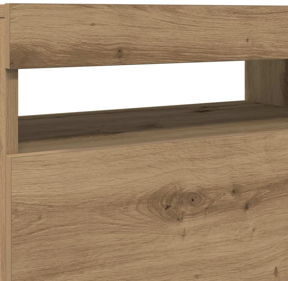 TV staliukas Televizoriaus spintelės su LED, 2vnt., artisano, mediena
