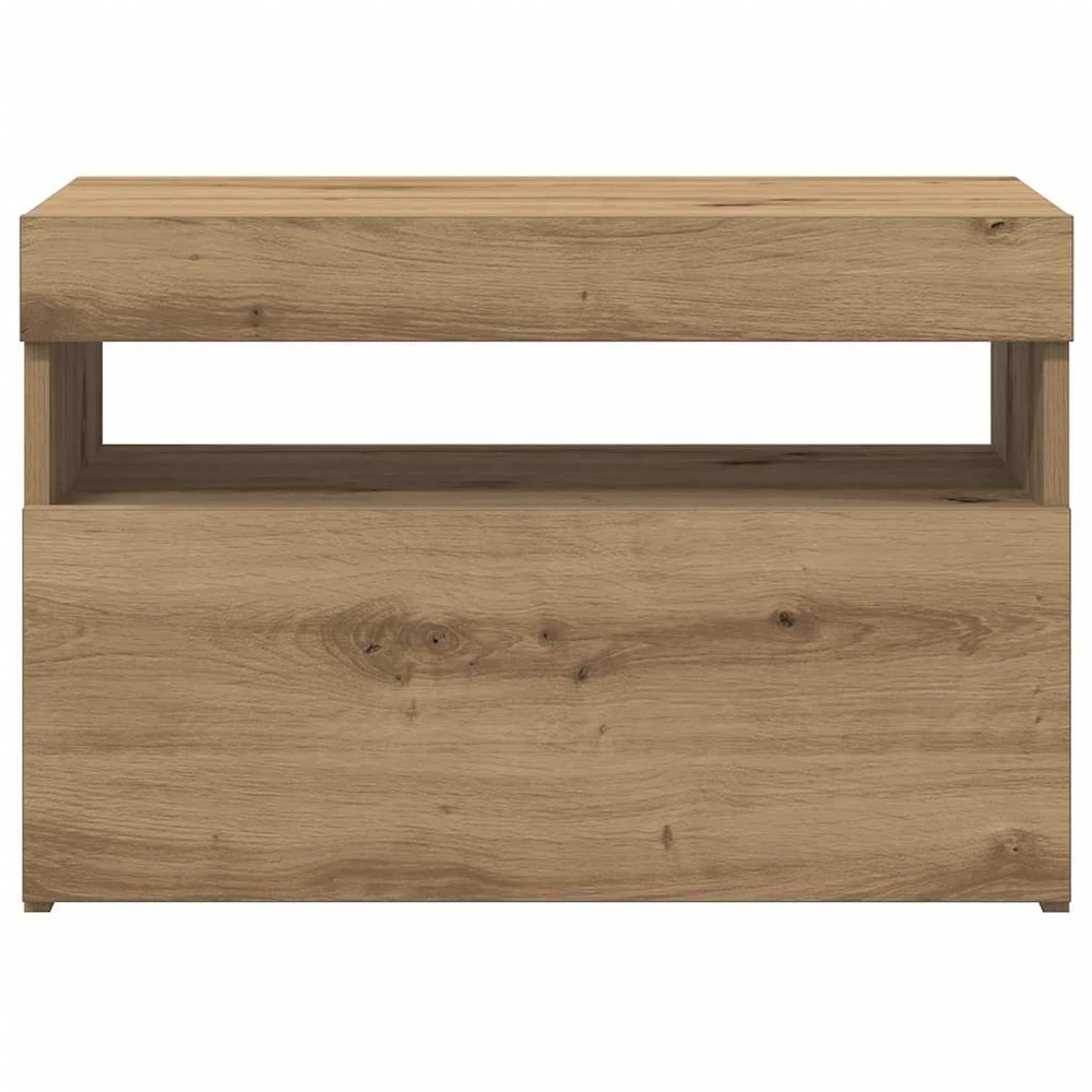 TV staliukas Televizoriaus spintelės su LED, 2vnt., artisano, mediena