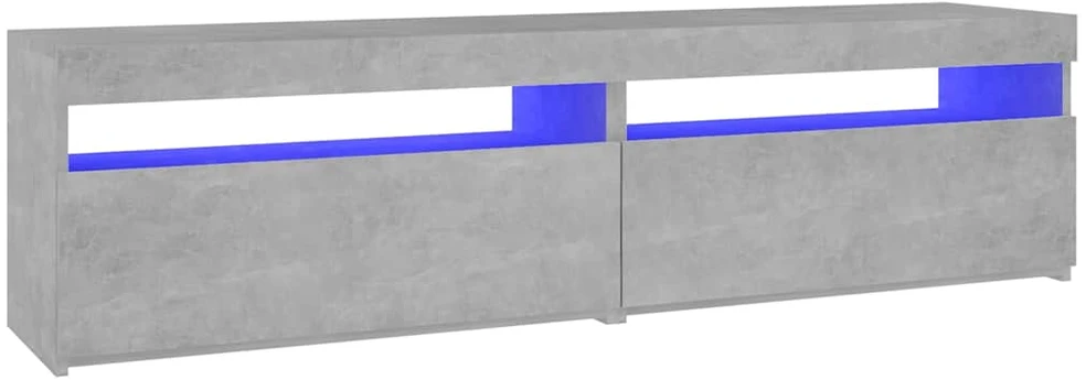 TV staliukas Televizoriaus spintelės su LED, 2vnt., betono, 75x35x40cm