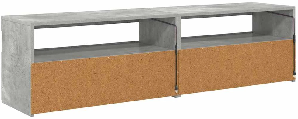 TV staliukas Televizoriaus spintelės su LED, 2vnt., betono, 75x35x40cm
