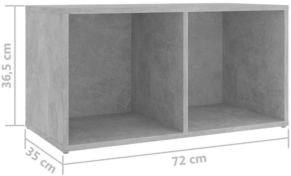 TV staliukas Televizoriaus spintelių komplektas, 8 dalių, betono, mediena