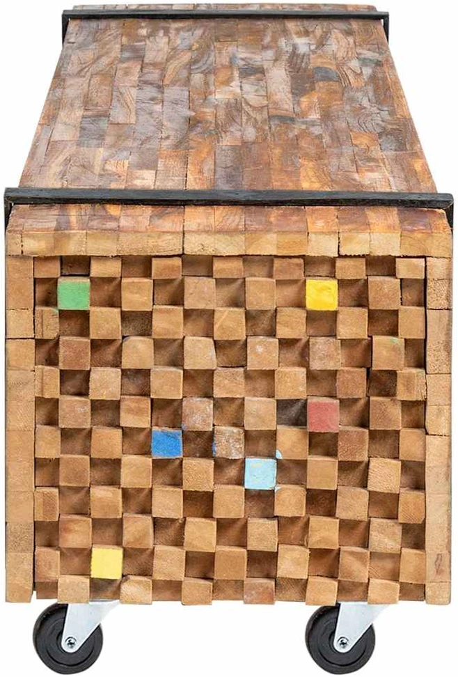 TV staliukas Televizoriaus staliukas, 110x30x32,5cm, tikmedžio masyvas