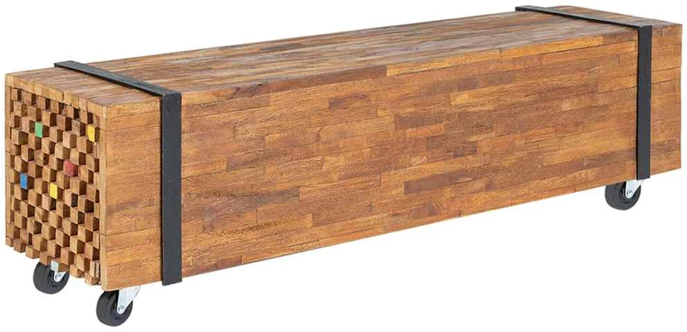 TV staliukas Televizoriaus staliukas, 110x30x32,5cm, tikmedžio masyvas
