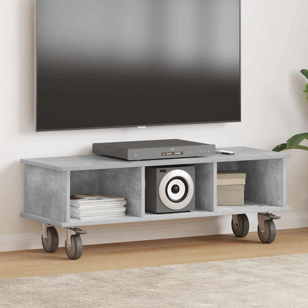 TV staliukas Televizoriaus stovas 100 x 35 x 35 cm Betono pilka