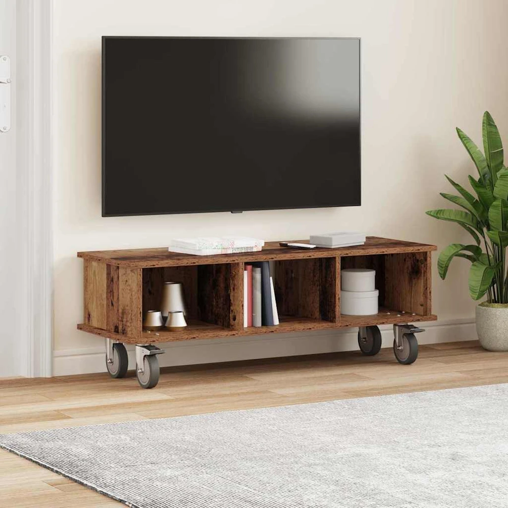 TV staliukas Televizoriaus stovas 100 x 35 x 35 cm Senas medis