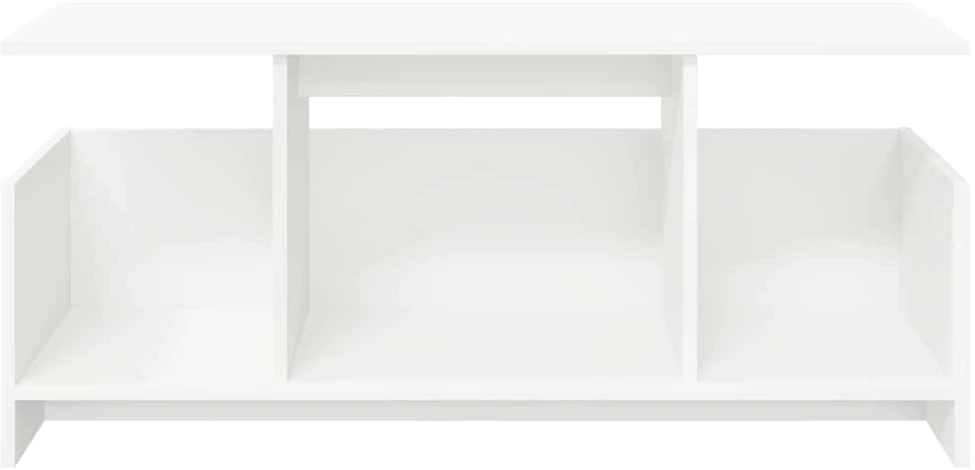 TV staliukas Televizoriaus stovas 102 x 35 x 45 cm Balta Apdirbta mediena