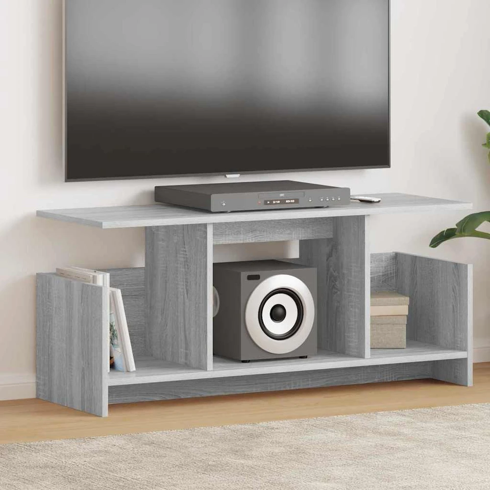 TV staliukas Televizoriaus stovas 102 x 35 x 45 cm Pilkas Sonoma