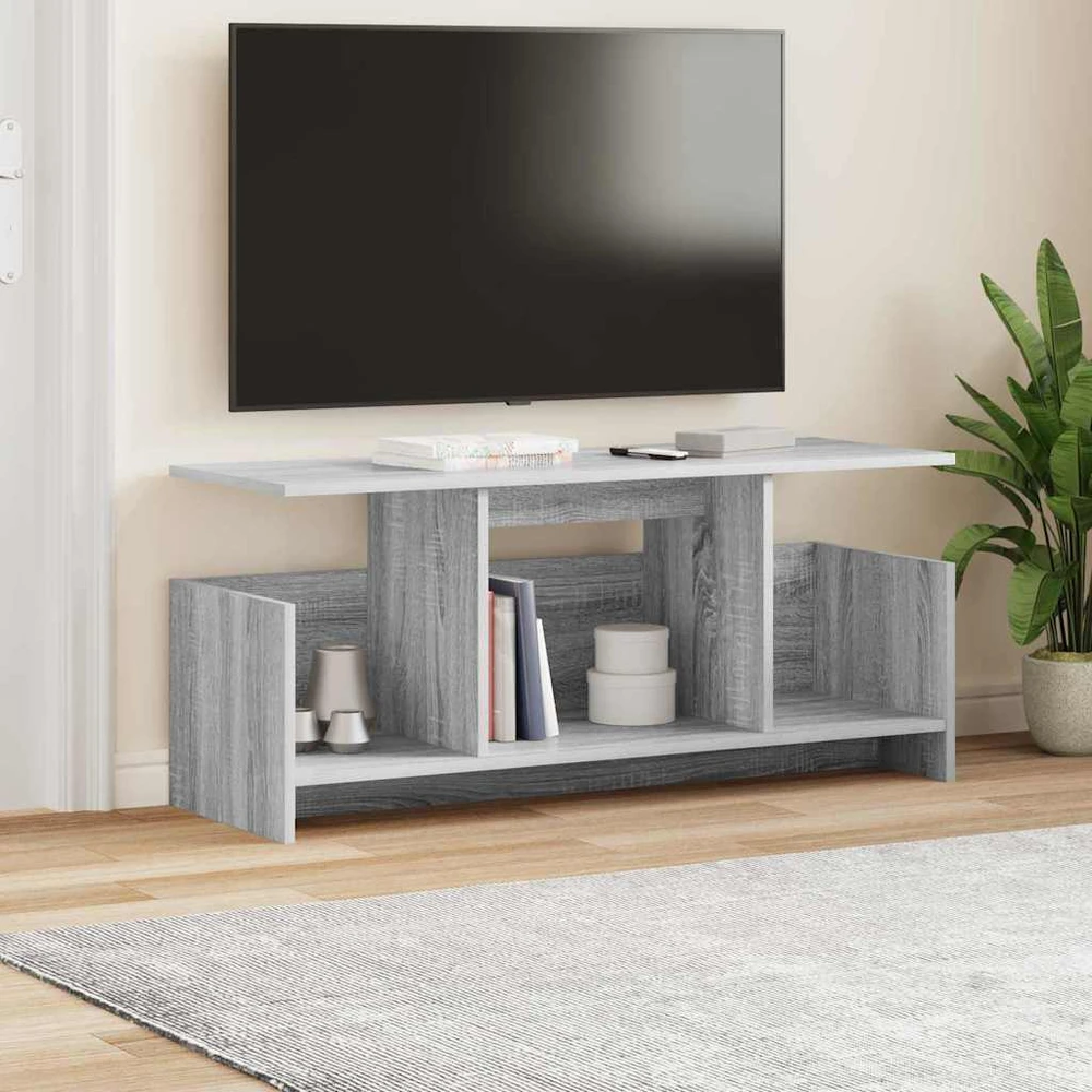 TV staliukas Televizoriaus stovas 102 x 35 x 45 cm Pilkas Sonoma