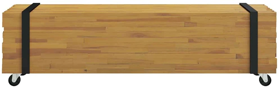 TV staliukas Televizoriaus stovas 110 x 30 x 30 cm Ruda Kieto teka medžio