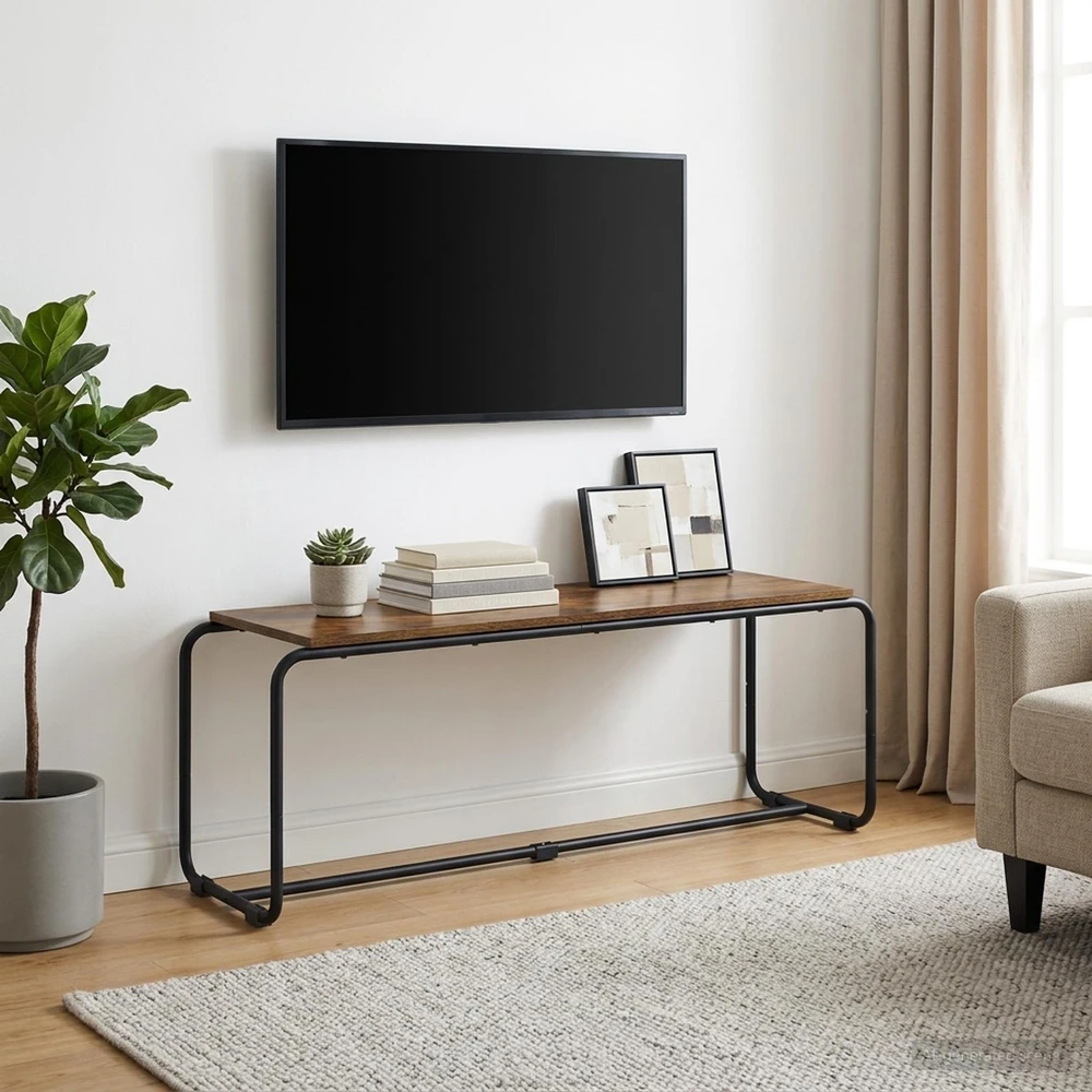 TV staliukas Televizoriaus stovas 113.5 x 35.5 x 42 cm Dūminio ąžuolo