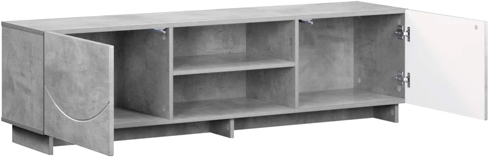 TV staliukas Televizoriaus stovas 140 x 34,5 x 40 cm Betono pilka