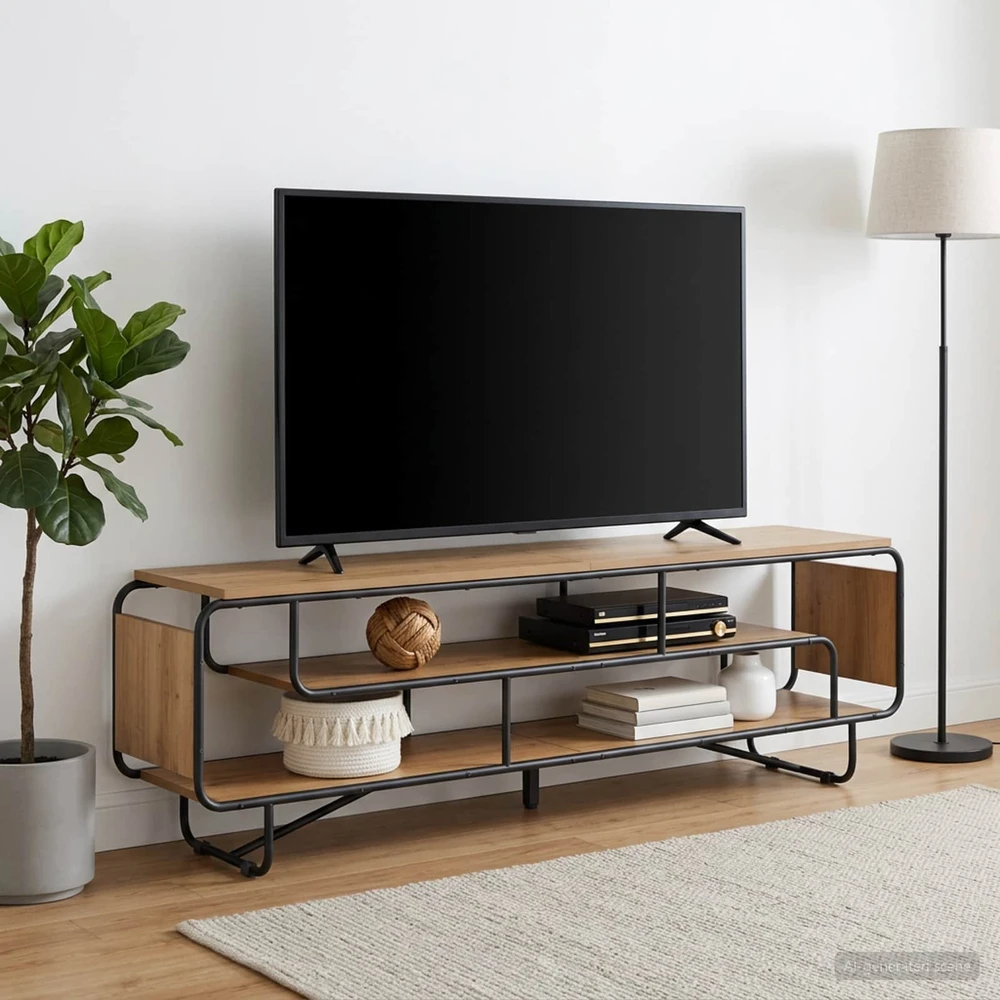TV staliukas Televizoriaus stovas 180 x 36 x 45 cm Artisano ąžuolo