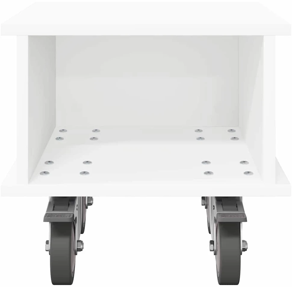 TV staliukas Televizoriaus stovas 37 x 35 x 35 cm Balta Apdirbta mediena