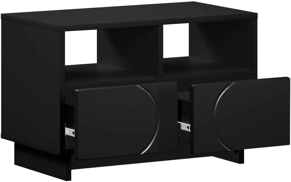 TV staliukas Televizoriaus stovas 60 x 34.5 x 40 cm Juoda Apdirbta mediena