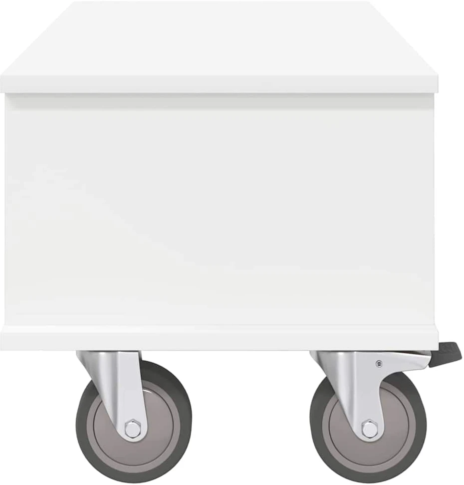 TV staliukas Televizoriaus stovas 68,5 x 35 x 35 cm Balta Apdirbta mediena