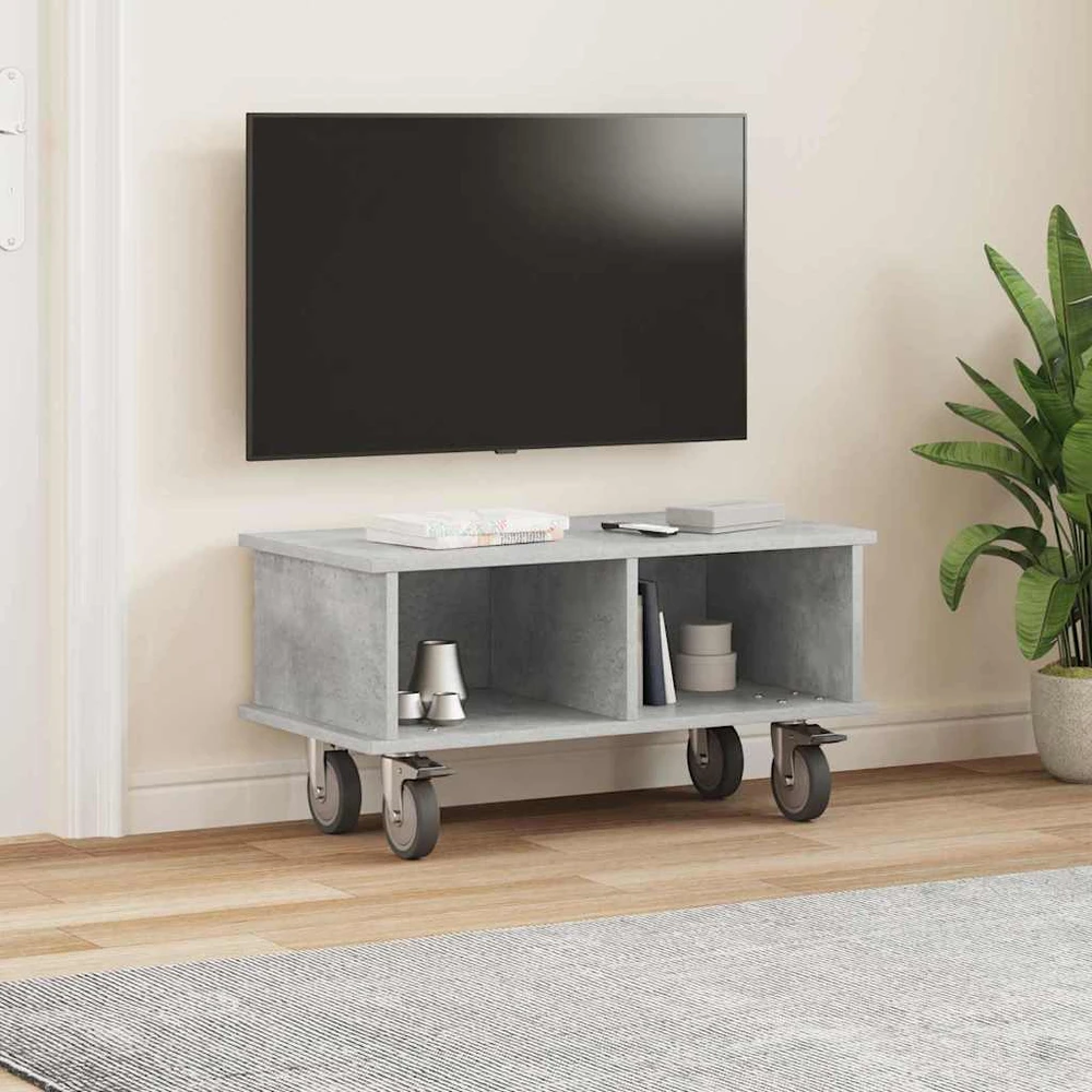 TV staliukas Televizoriaus stovas 68,5 x 35 x 35 cm Betono pilka