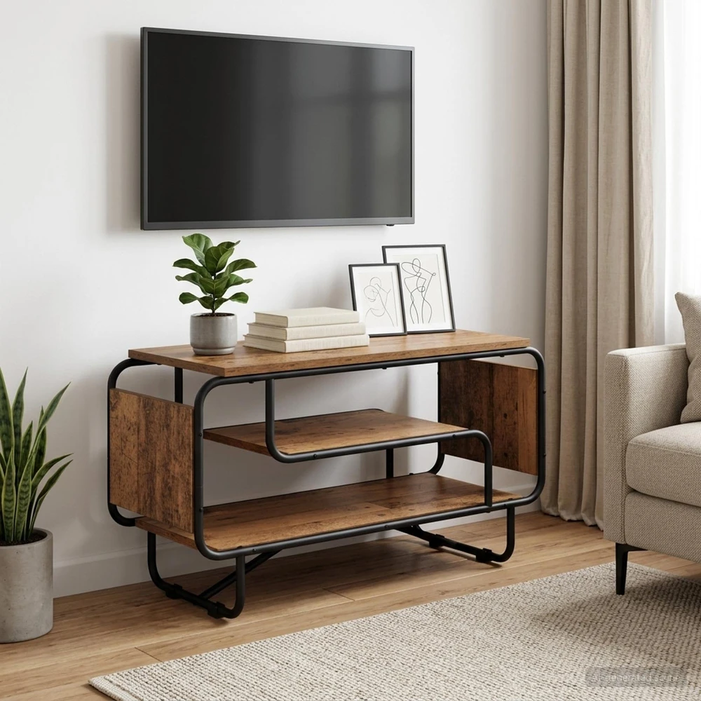 TV staliukas Televizoriaus stovas 80 x 36 x 45 cm Sendintos medienos