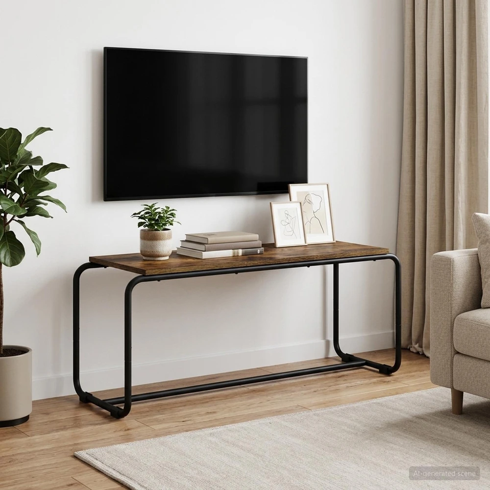 TV staliukas Televizoriaus stovas 98 x 35.5 x 42 cm Dūminio ąžuolo