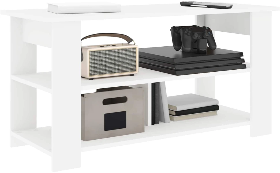 TV staliukas Televizoriaus stovas Balta 100 x 40 x 50 cm