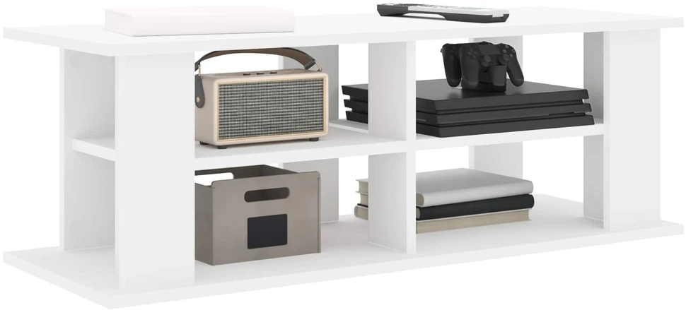 TV staliukas Televizoriaus stovas Balta 96 x 35 x 33,5 cm