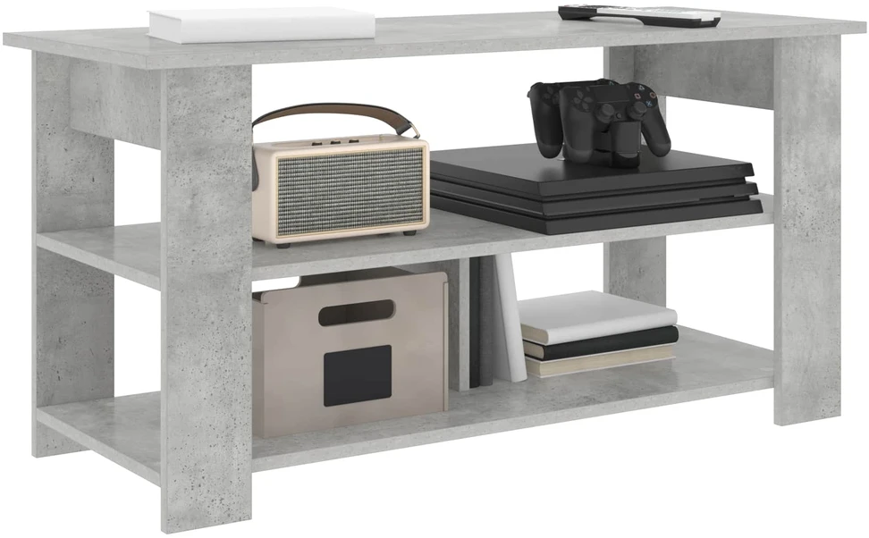 TV staliukas Televizoriaus stovas Betono pilka 100 x 40 x 50 cm