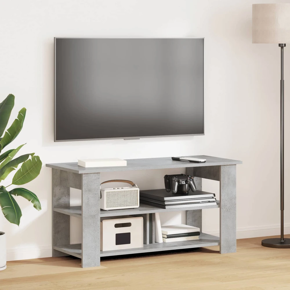 TV staliukas Televizoriaus stovas Betono pilka 100 x 40 x 50 cm