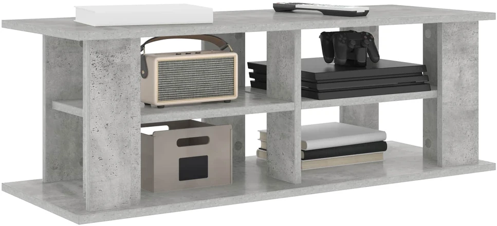 TV staliukas Televizoriaus stovas Betono pilka 96 x 35 x 33,5 cm
