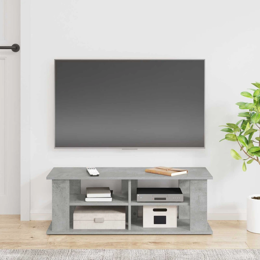 TV staliukas Televizoriaus stovas Betono pilka 96 x 35 x 33,5 cm
