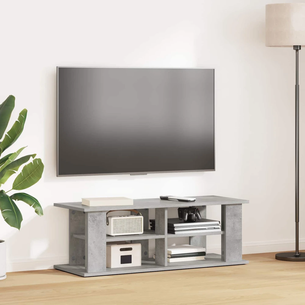 TV staliukas Televizoriaus stovas Betono pilka 96 x 35 x 33,5 cm