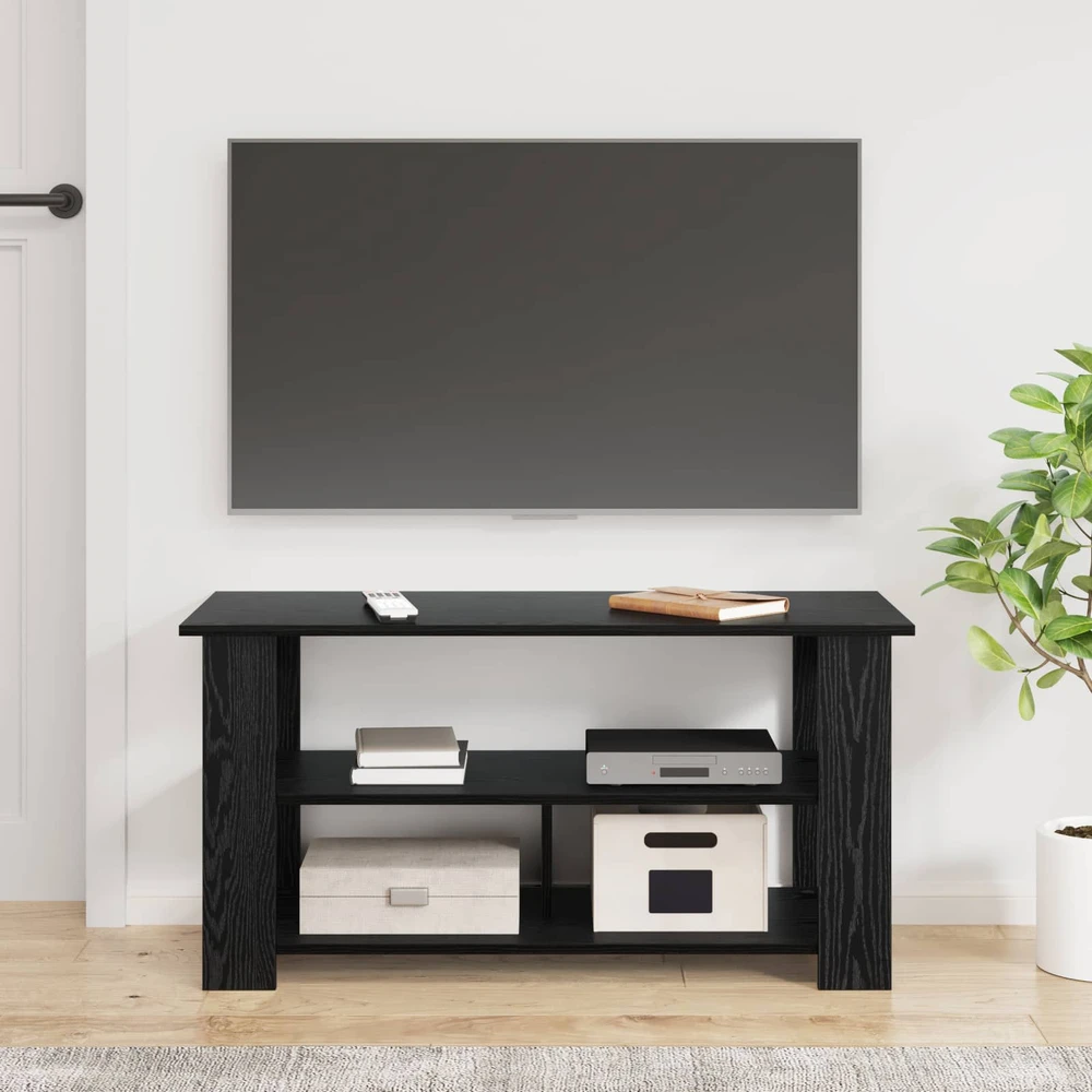TV staliukas Televizoriaus stovas Juodas ąžuolas 100 x 40 x 50 cm