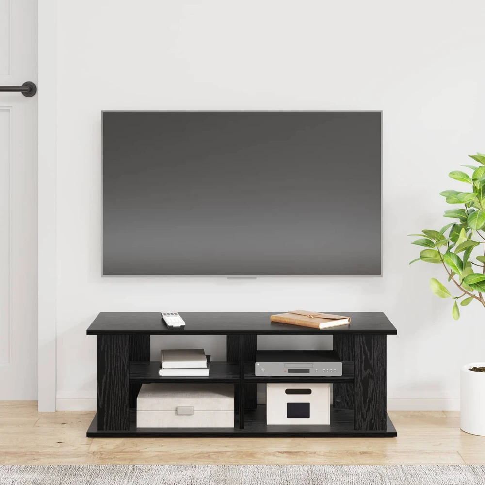 TV staliukas Televizoriaus stovas Juodas ąžuolas 96 x 35 x 33,5 cm