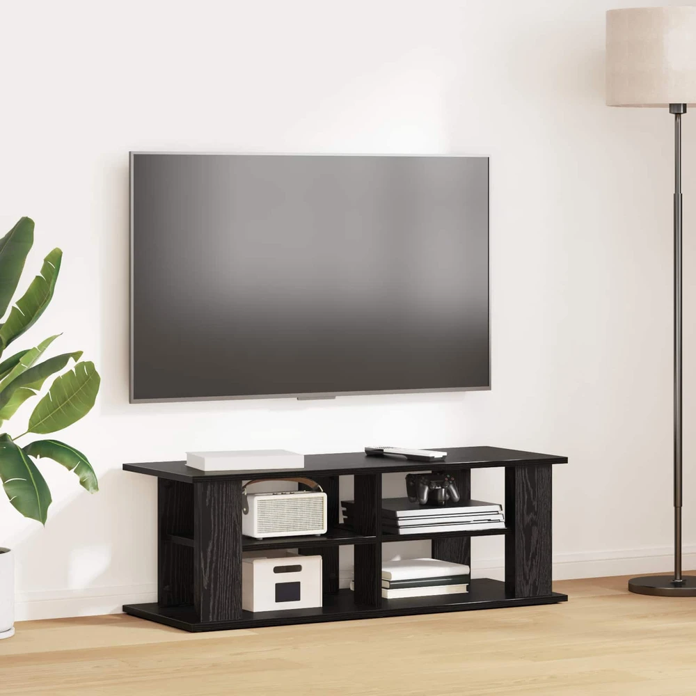 TV staliukas Televizoriaus stovas Juodas ąžuolas 96 x 35 x 33,5 cm