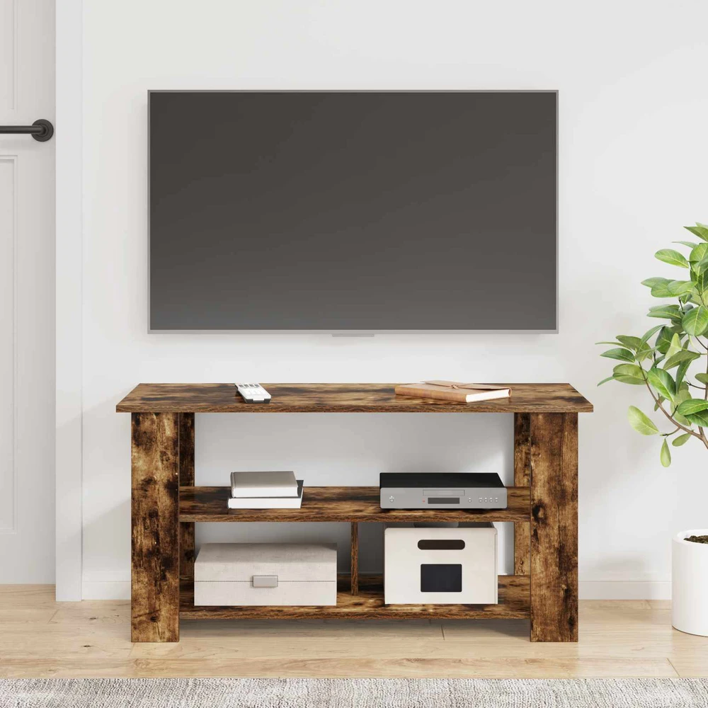 TV staliukas Televizoriaus stovas Rūkyta ąžuolas 100 x 40 x 50 cm
