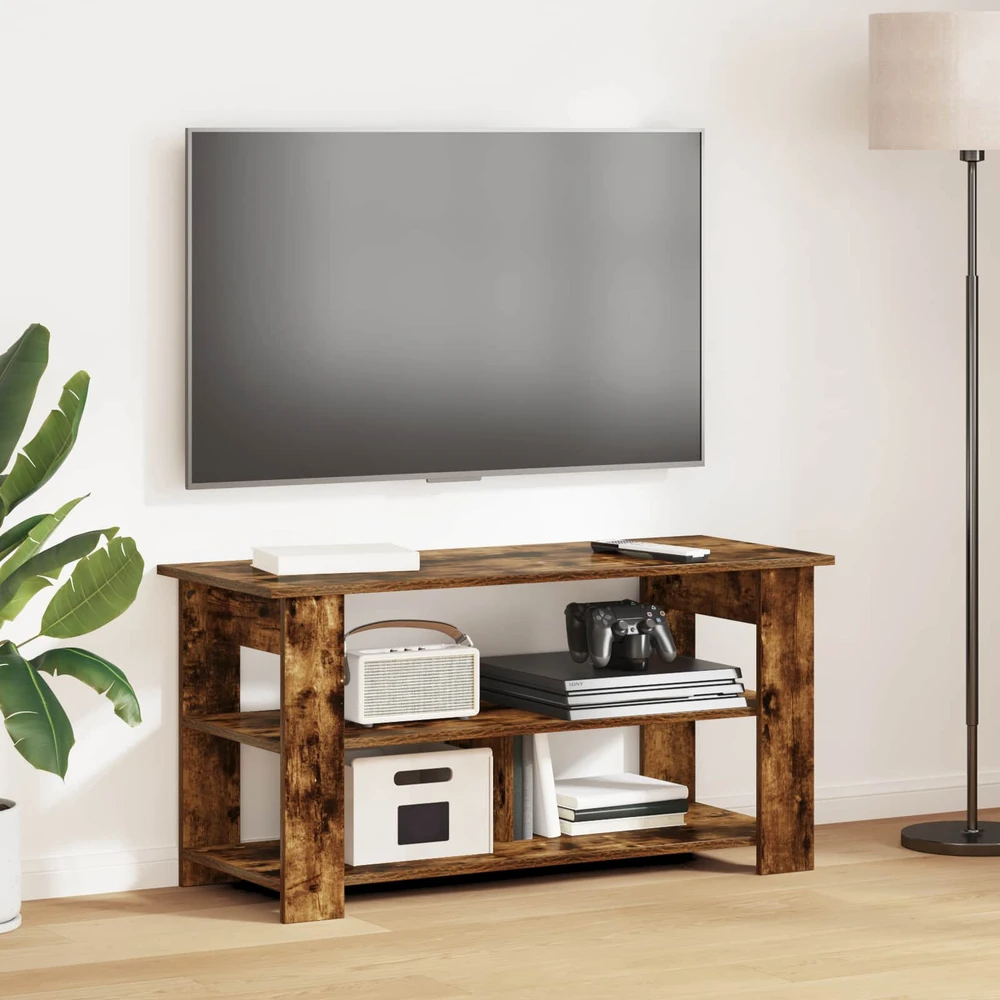 TV staliukas Televizoriaus stovas Rūkyta ąžuolas 100 x 40 x 50 cm