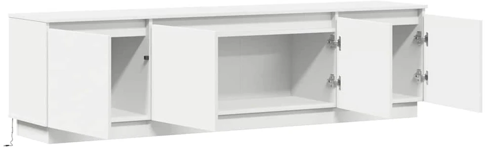 TV staliukas Televizoriaus spintelė 180 x 38 x 49 cm Balta Apdirbta mediena