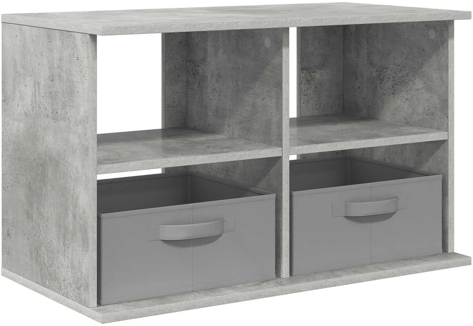 TV staliukas Televizoriaus stovas su stalčių Betono pilka 79 x 40 x 48 cm