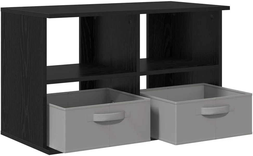 TV staliukas Televizoriaus stovas su stalčių Juodas ąžuolas 79 x 40 x 48 cm