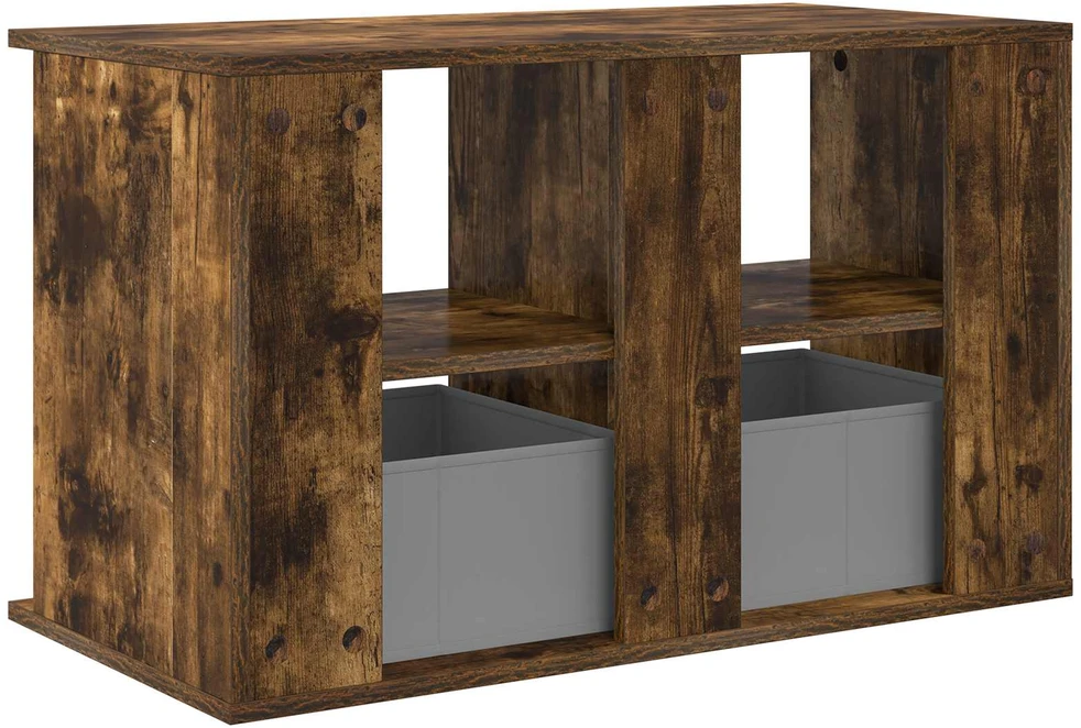 TV staliukas Televizoriaus stovas su stalčių Rūkyta ąžuolas 79 x 40 x 48 cm