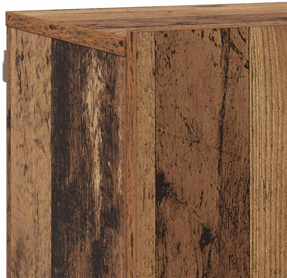TV staliukas Televizorių sieniniai baldai su LED 5 vnt. Sena mediena