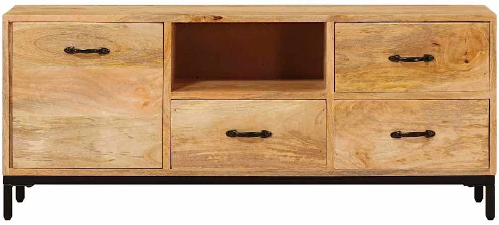 TV staliukas Televizorių stovai Ruda 110 x 30 x 46 cm Kietas mango medis