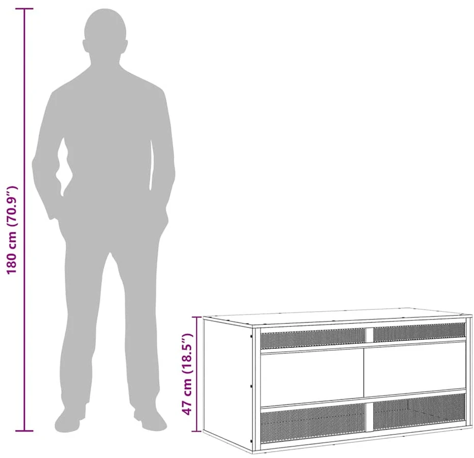 Terariumas, 100x47x47cm, apdirbta mediena