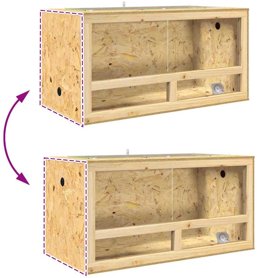 Terariumas Ruda 100 x 50 x 50 cm OSB
