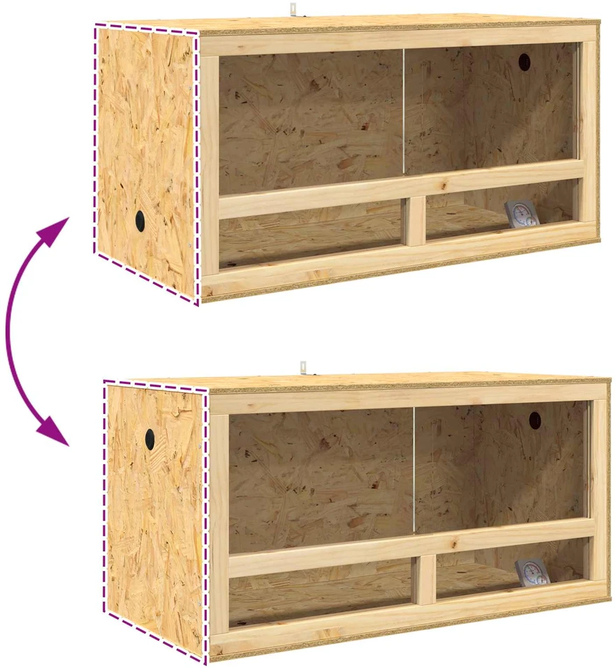Terariumas Ruda 100 x 50 x 50 cm OSB
