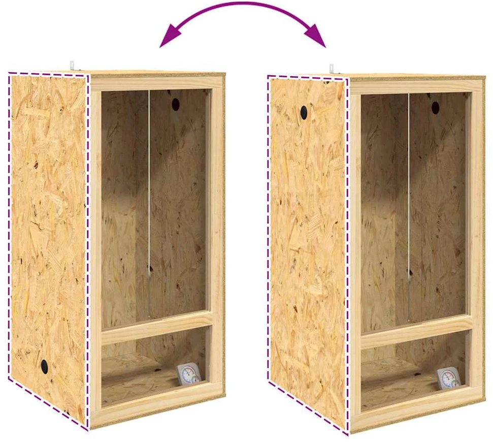 Terariumas Ruda 50 x 50 x 100 cm OSB