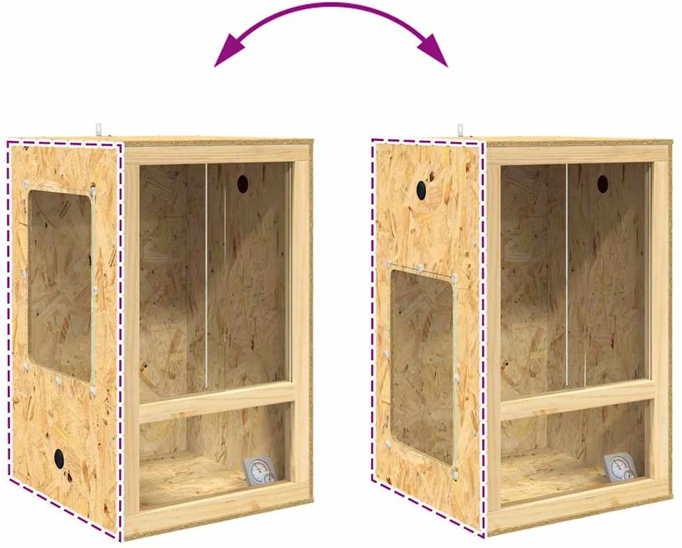 Terariumas Ruda 50 x 50 x 80 cm OSB