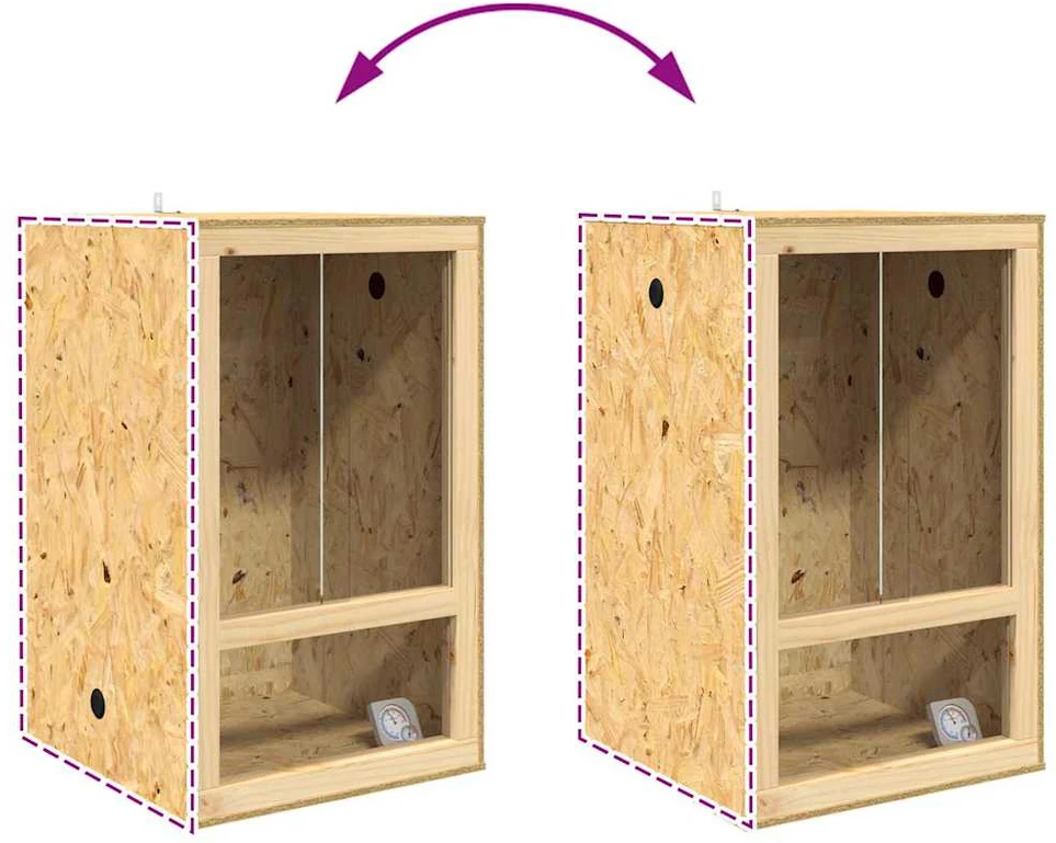 Terariumas Ruda 50 x 50 x 80 cm OSB