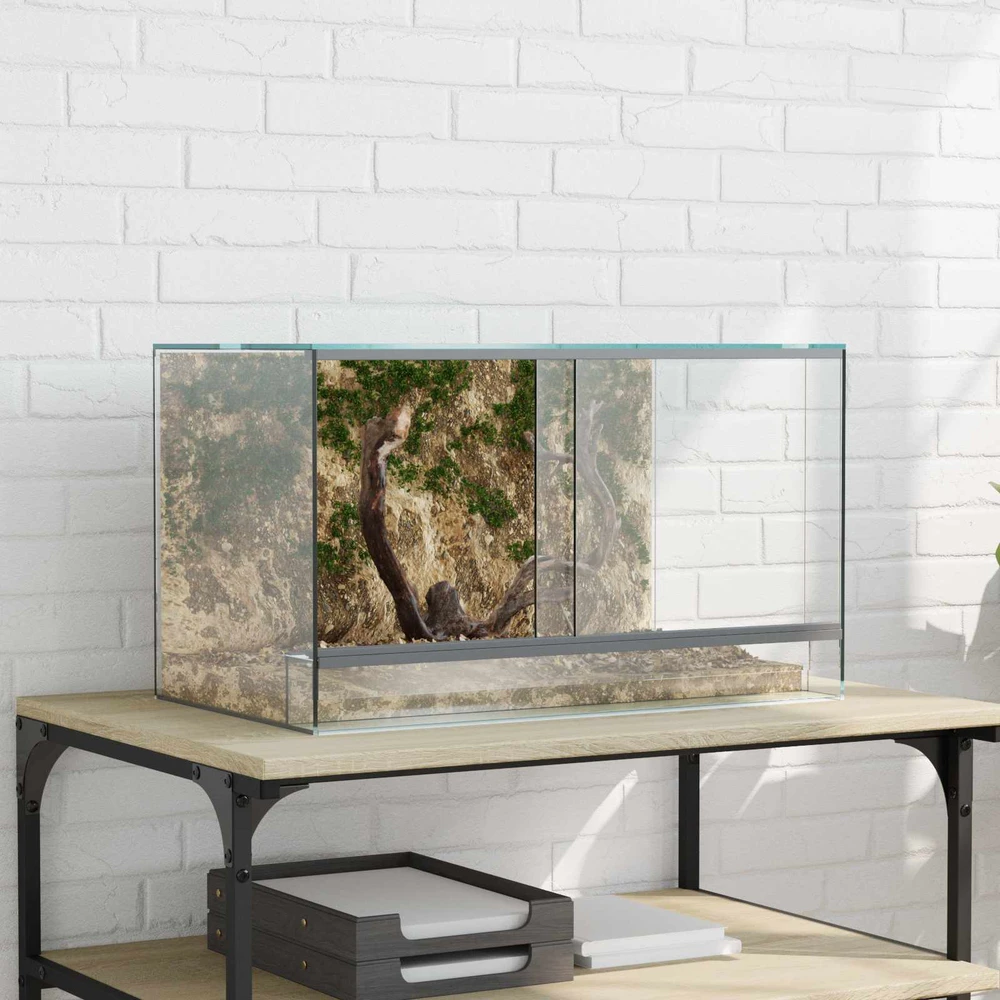 Terariumas su saugykla Skaidrus 50 x 30 x 30 cm Stiklas