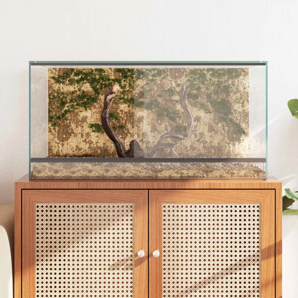 Terariumas su saugykla Skaidrus 80 x 40 x 40 cm Stiklas