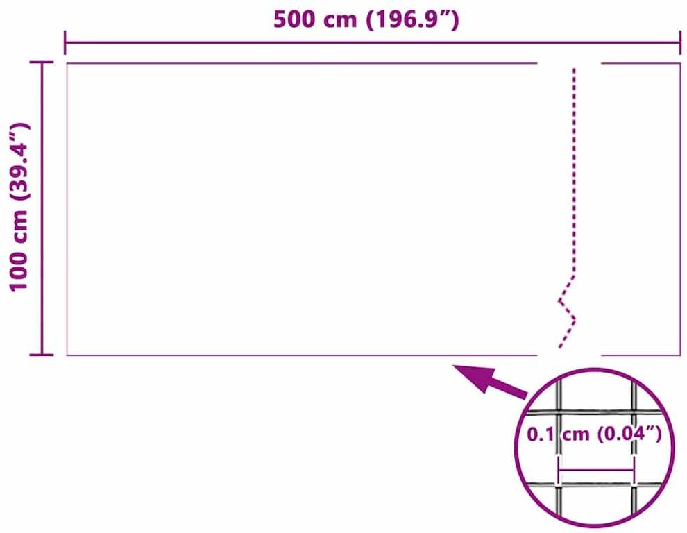 Tinklas nuo vabzdžių Balta 100 x 500 cm Stiklo pluoštas