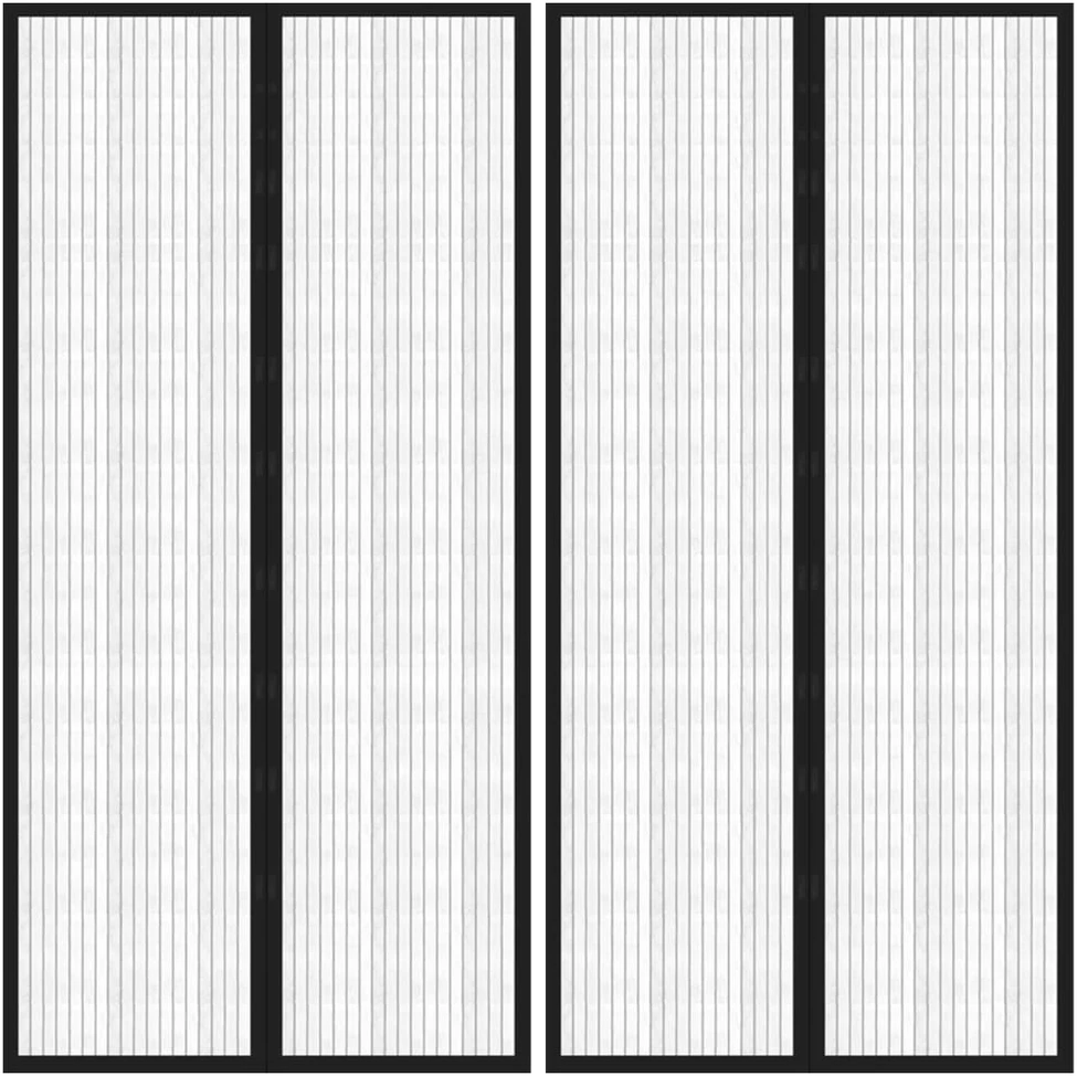 Tinkleliai nuo vabzdžių durims, 2vnt., juodi, 220x100cm